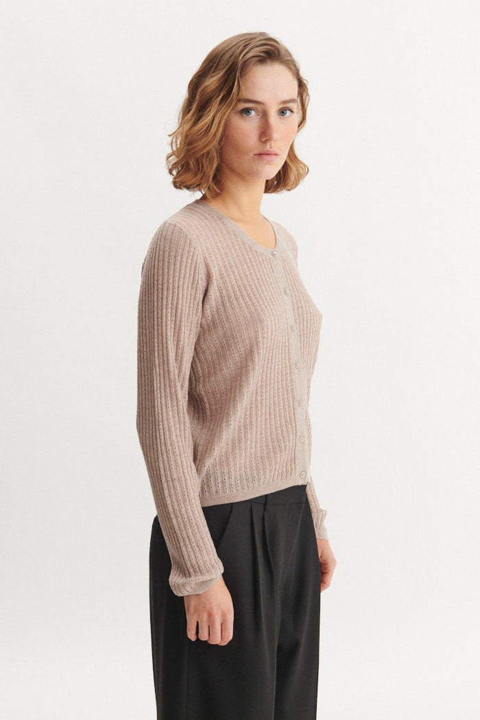 Basic Apparel Adi Cardigan Cardigans 100 Natural melange