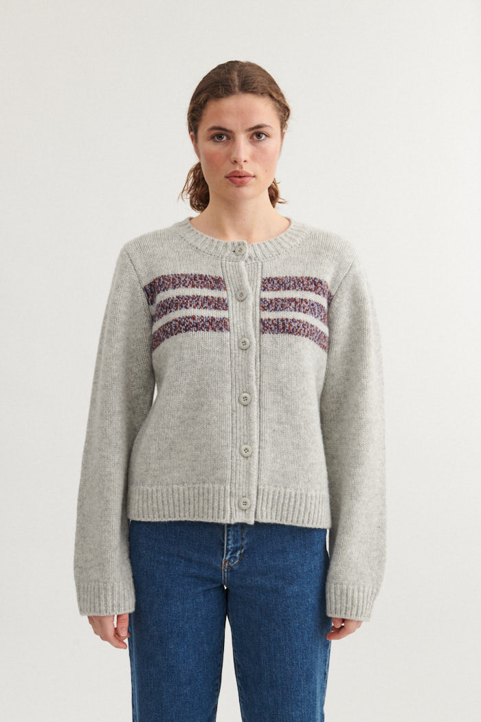 Basic Apparel Anche Cardigan Cardigans 718 light grey mel. / sky captain