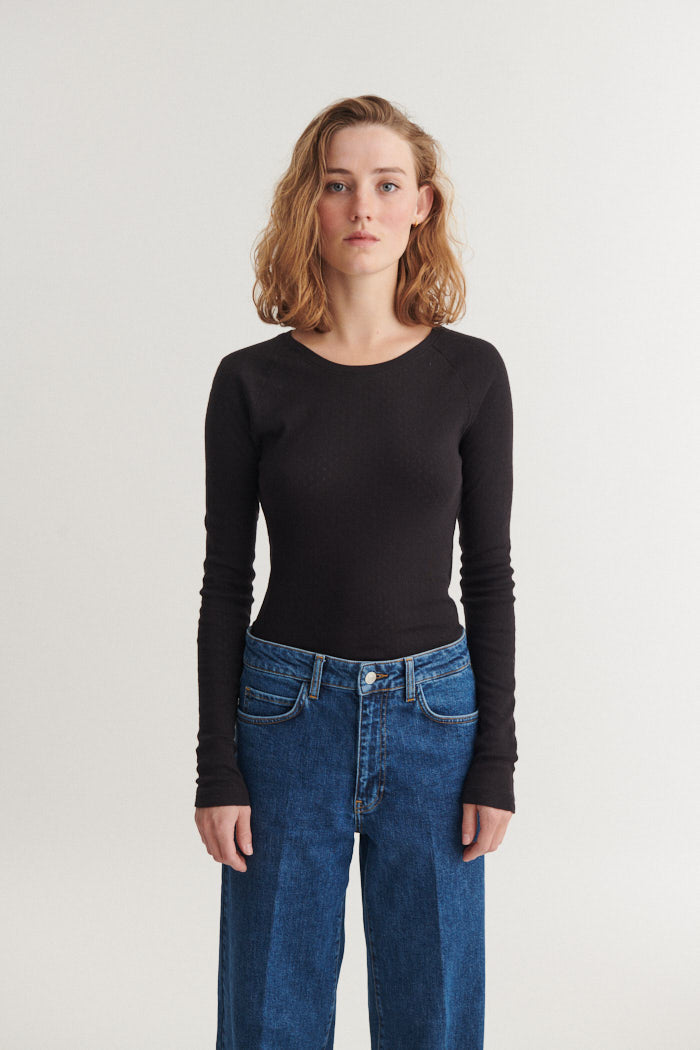 Basic Apparel Arense LS Tee T-shirts 001 Black
