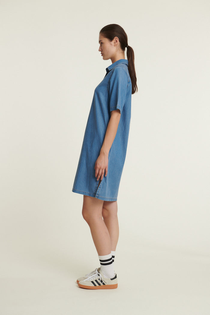 Basic Apparel Bine Polo Dress Kjoler 038 Light Blue