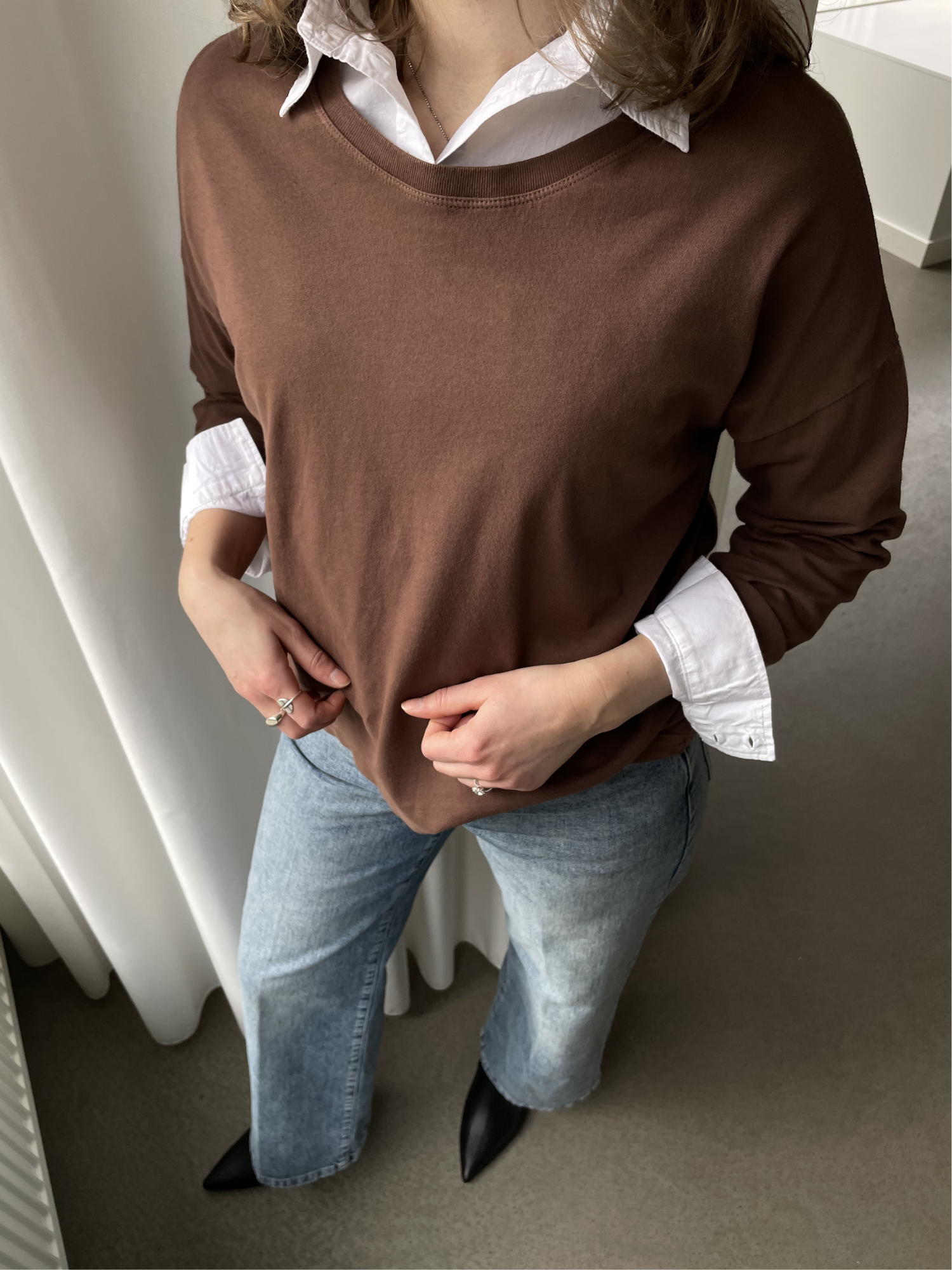 Basic Apparel Boni LS T-Shirt T-shirts 859 Fondue fudge