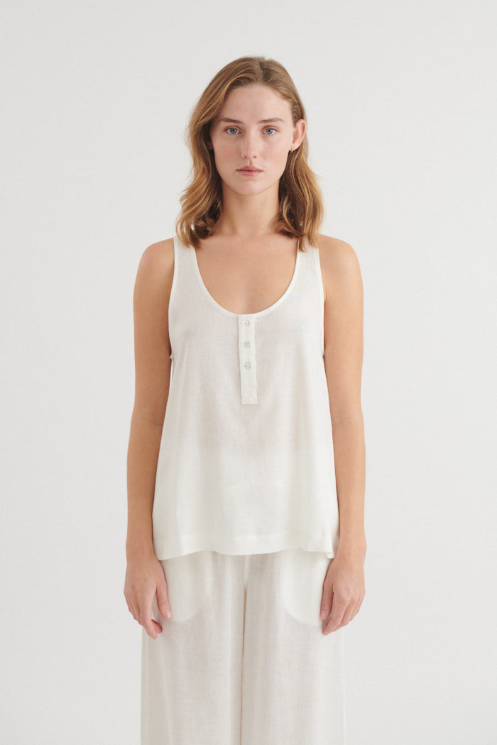 Basic Apparel Carina Tank Toppe 423 Bright White