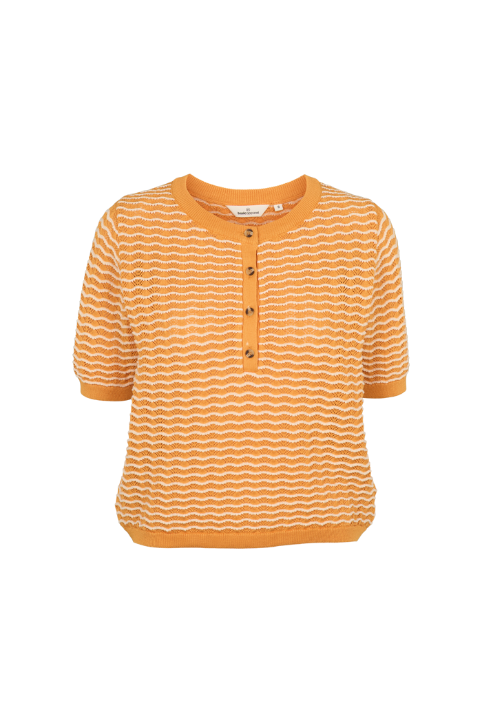 Basic Apparel Cashi Granddad Pullover Sweaters 880 Abricot / birch