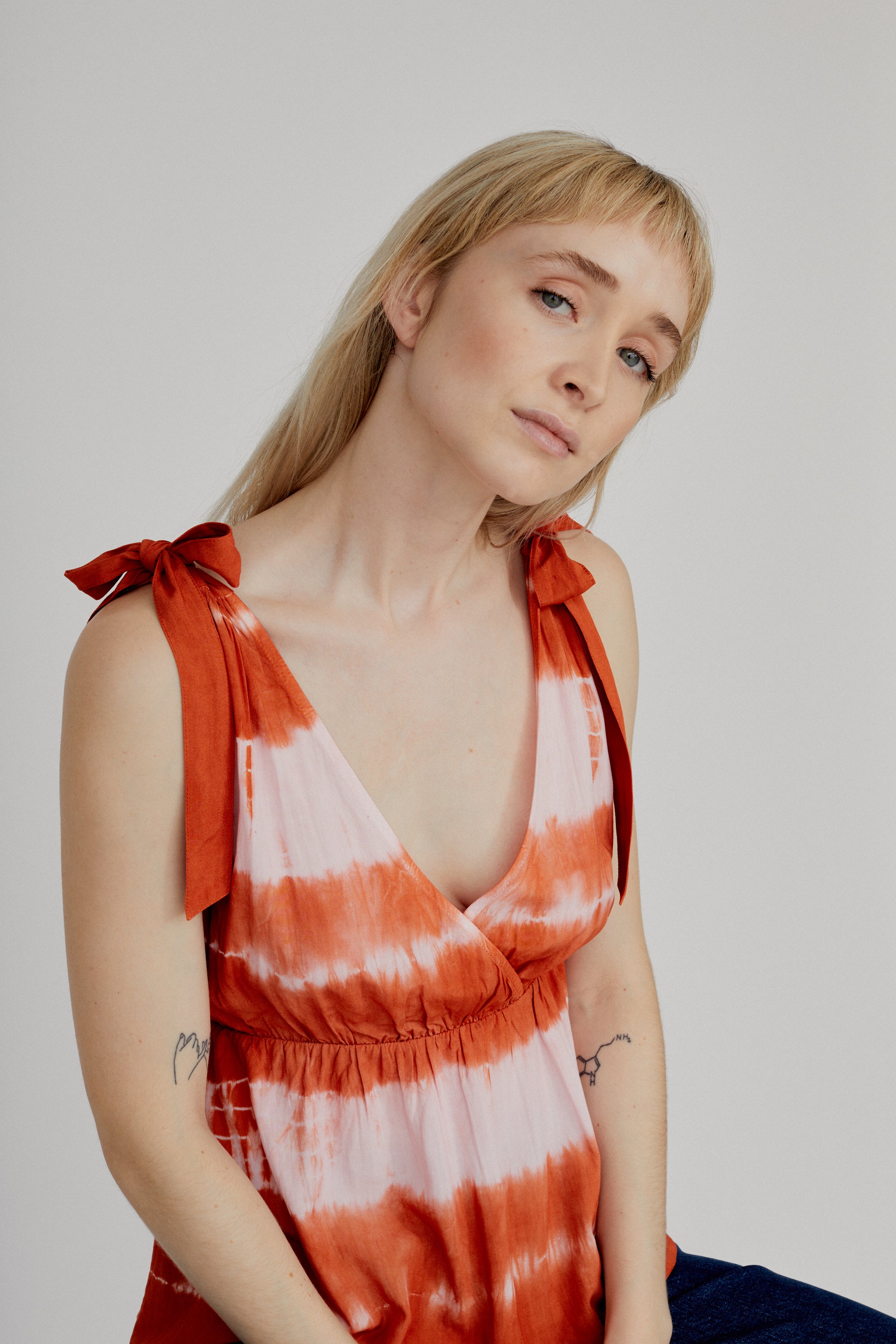 Basic Apparel Orchid Top Toppe 592 Tie Dye Dusted Clay / Pink Chalk