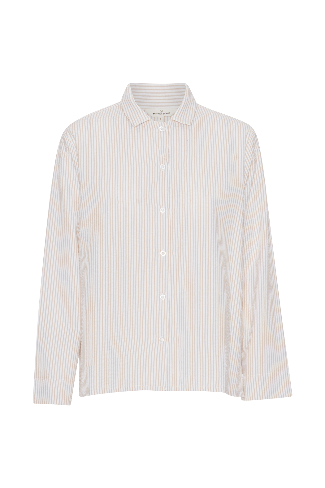 Basic Apparel Juna PJ Shirt GOTS PJ shirts & PJ pants 524 Feather Grey/Whisper White