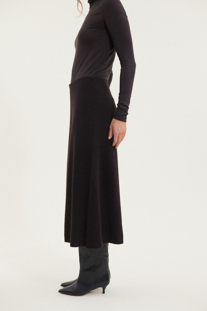 Basic Apparel Lise 3/4 Skirt Nederdele 709 Chocolate torte