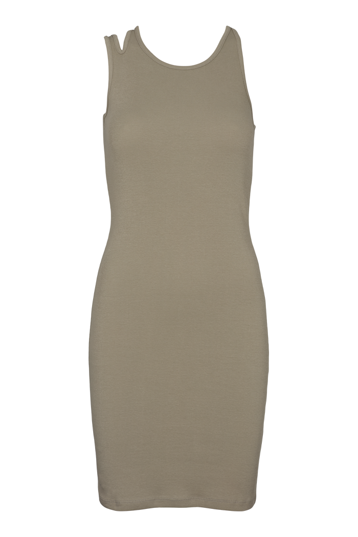 Basic Apparel Ludmilla Asymmetric Dress Kjoler 538 Vetiver