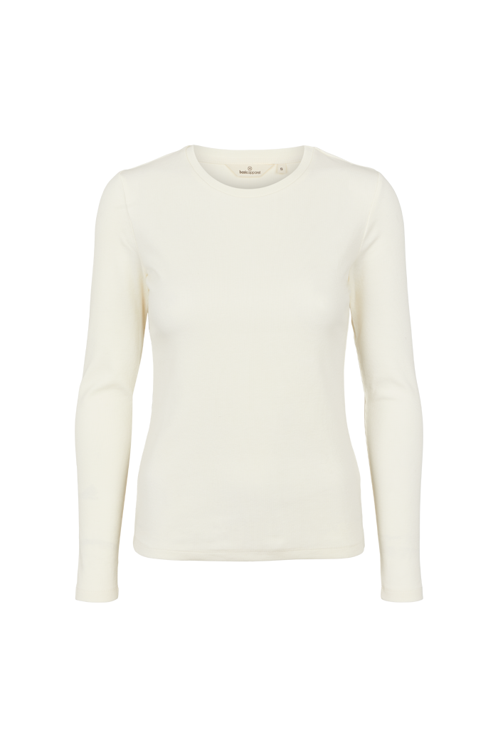 Basic Apparel Ludmilla LS Tee T-shirts 330 Whisper White