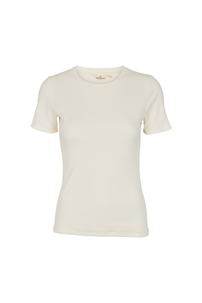 Basic Apparel Ludmilla O-Neck T-shirts 330 Whisper White