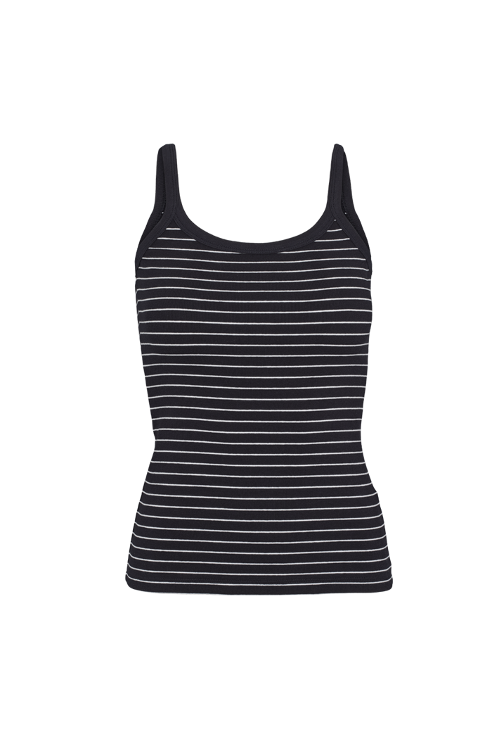 Basic Apparel Ludmilla Strap Top Toppe 703 Black / bright white