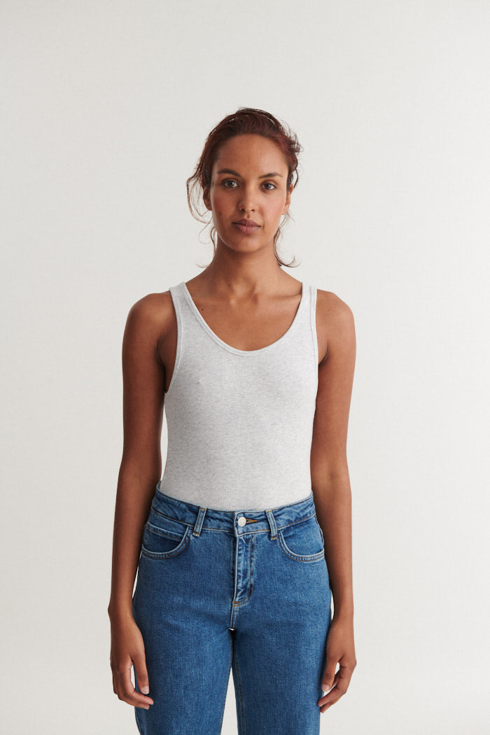 Basic Apparel Ludmilla Tank Toppe 094 Light Grey Mel.