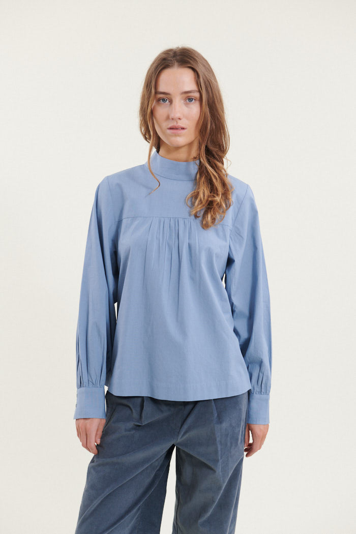 Basic Apparel Milly Blouse Bluser 737 Windward blue