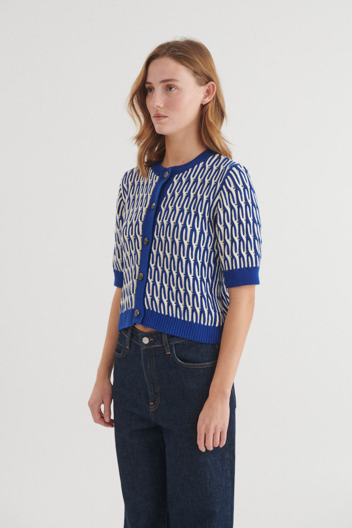 Basic Apparel Minie Cardigan Cardigans 867 Sodalite blue / whisper white