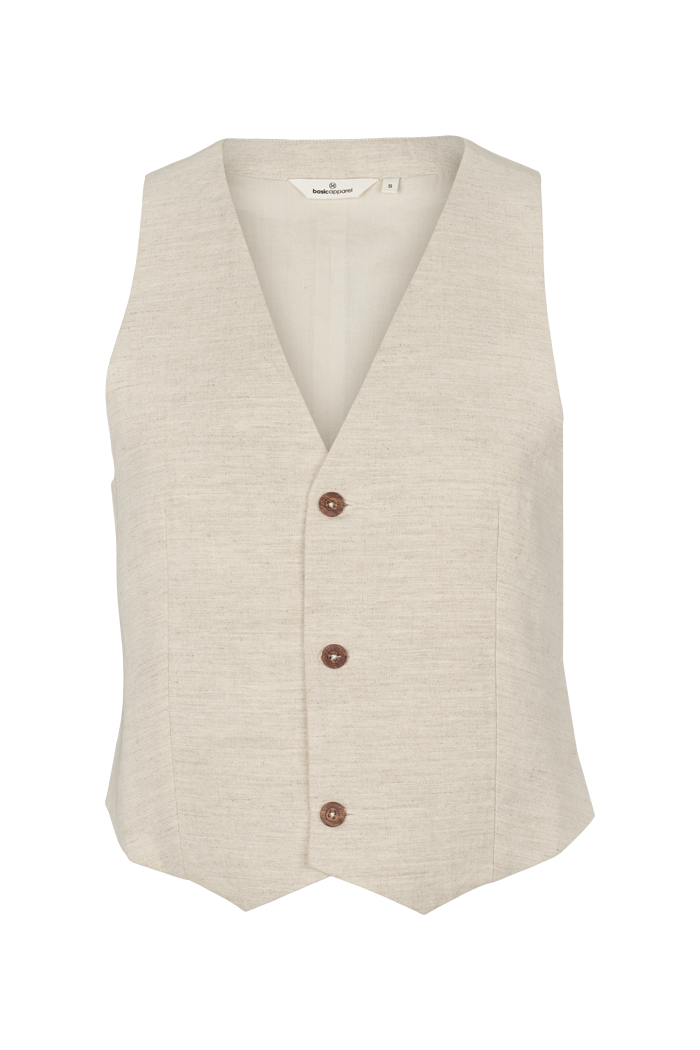 Basic Apparel Nata Vest Veste 100 Natural melange