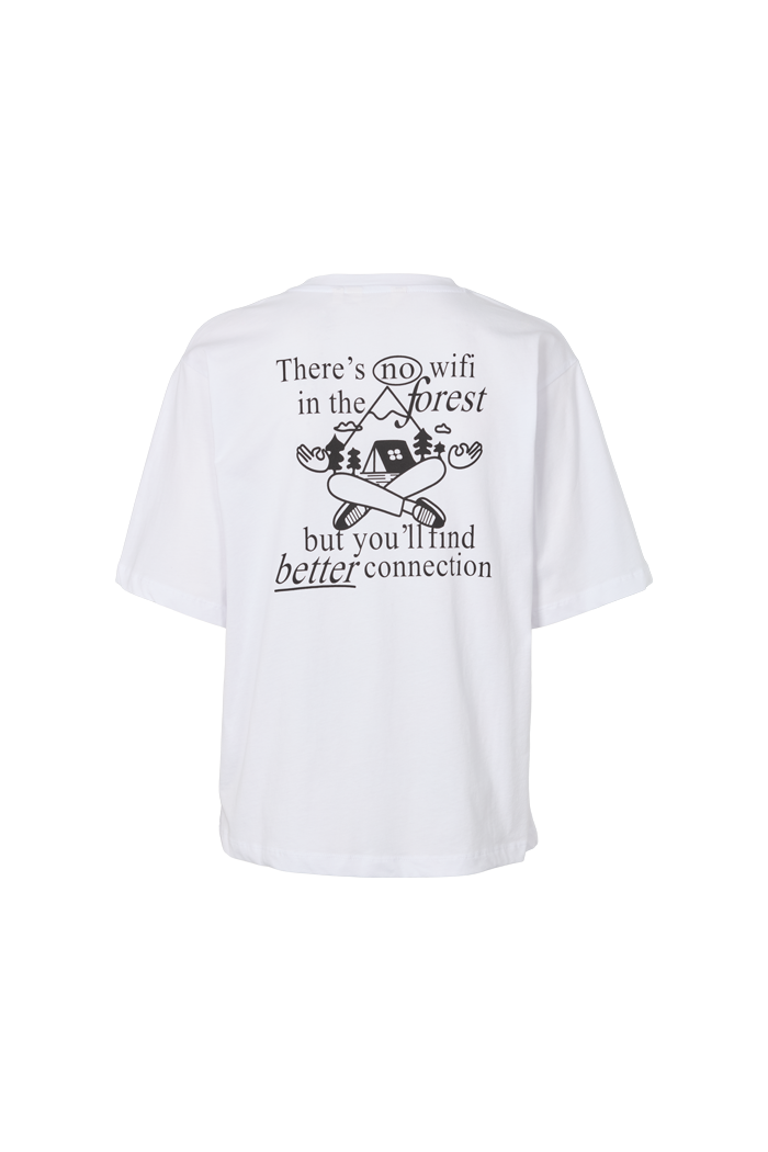Basic Apparel Raja Forrest Tee T-shirts 702 Bright white / black