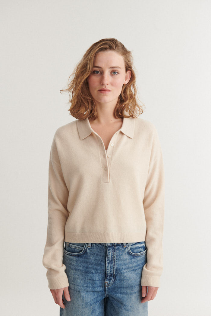 Basic Apparel Selem Polo Sweaters 883 Moonbeam