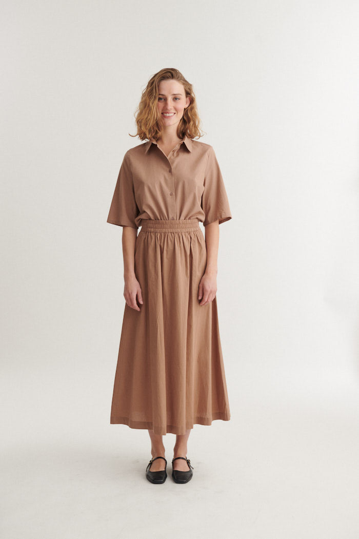 Basic Apparel Silje Long Skirt Nederdele 833 Portobella