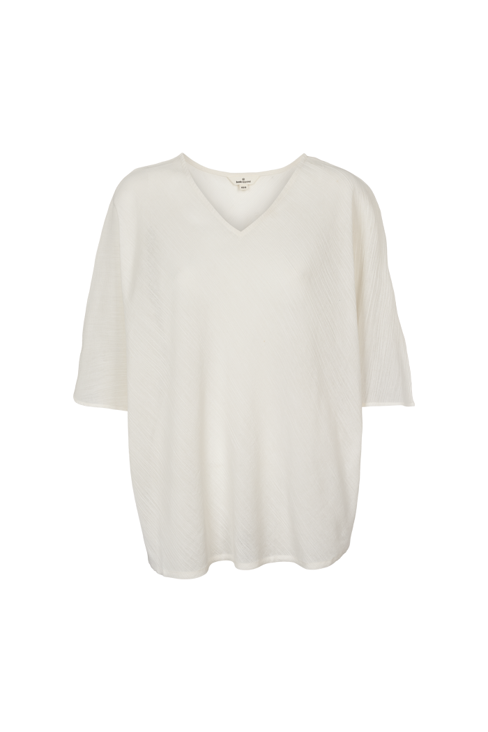 Basic Apparel Simone Batwing Top Toppe 330 Whisper White