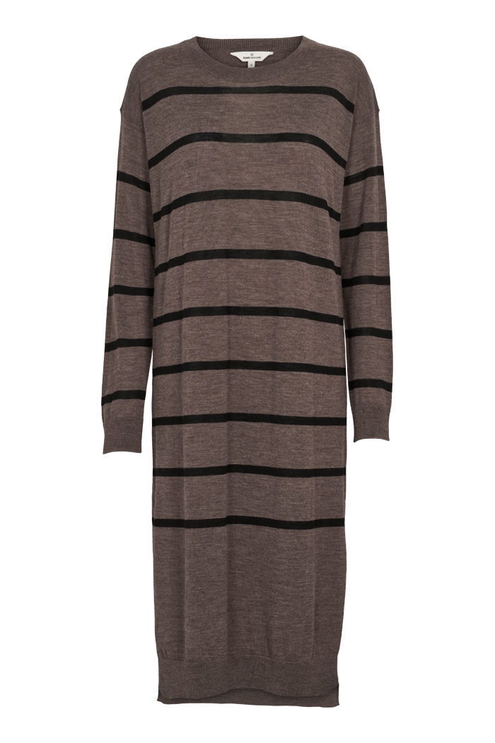 Basic Apparel Vera Long Dress Kjoler 634 Brown Melange / Black