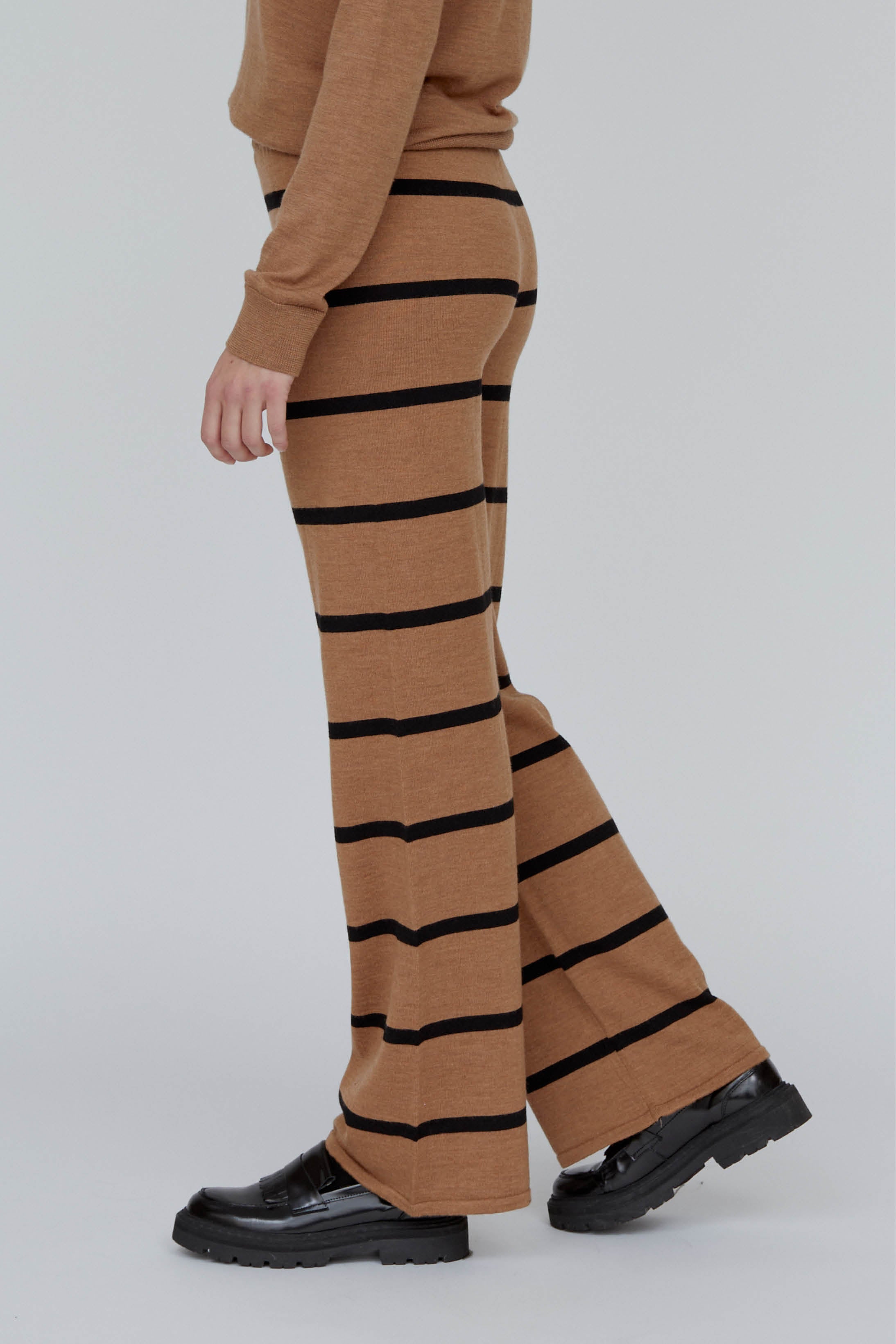 Basic Apparel Vera Wide Pants Bukser 636 Apple Cinnamon / Black