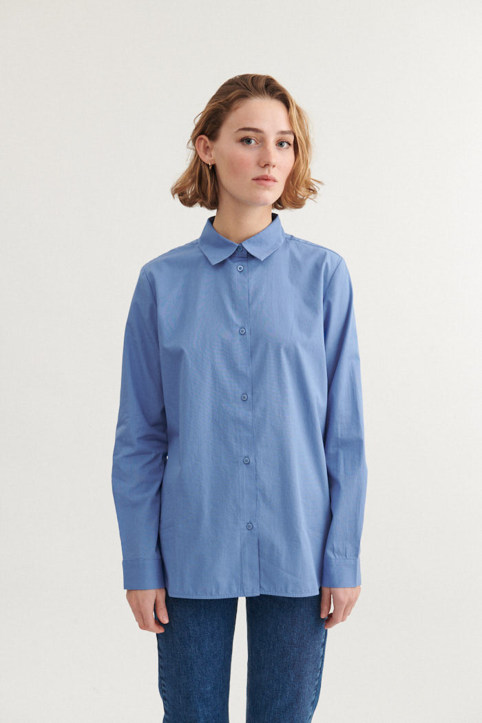 Basic Apparel Vilde Classic Shirt Skjorter 790 Riviera